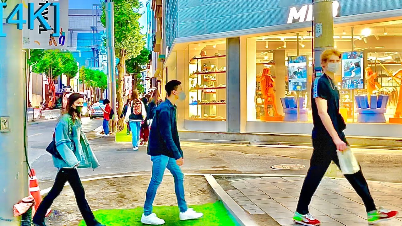 [4K SEOUL] 한남대교, 한강공원 잠원, 가로수길, 신논현역, 강남| Walking from Hannam Bridge to Gangnam (Binaural 3D Sounds)