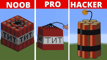 Pixel Art NOOB vs PRO vs HACKER TNT in Minecraft