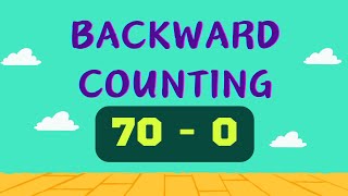 Backward Counting 70-1  | 70 to 1 | Reverse counting | Backward counting activity