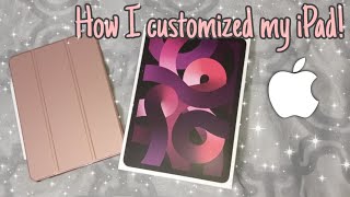Customizing my iPad Air 5 with Procreate!! | Personalize my iPad with me :)