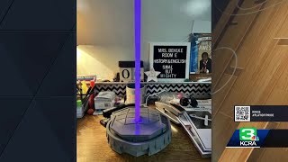 Teacher shows Kings #PlayoffPride with Golden 1 Center model