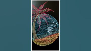 Wait for Result  - Nature World Chalkboard Drawing | Relax Video #asmrvideo  #shorts #drawing #chalk