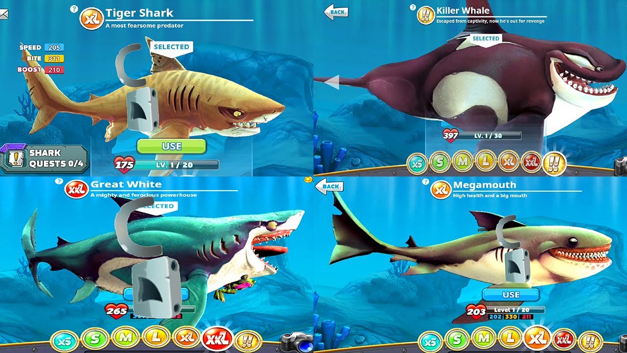 Hungry Shark World - Unlocking All 34 Sharks - Zombie Shark Gameplay - Android / iOS 2021