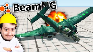 (ماد های چرت و پرت) BeamNG تست سقوط هواپیما در بازی 🤪