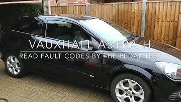 How to Read Vauxhall Opel error codes without a diagnostic tool, Astra zafira vectra pedal test