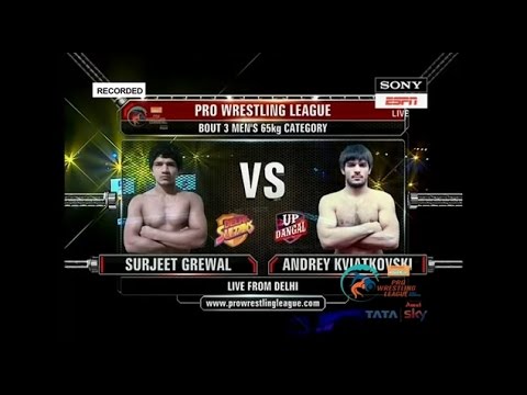 PWL 2017: Andrey Kviatkovski VS Surjeet Grewal 15th Jan | UP Dangal Vs Colors Delhi Sultans