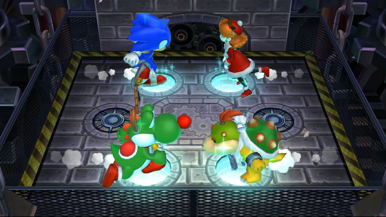 Mario Party 9 Mod - Minigames - Sonic Vs Daisy Vs Yoshi Vs Bowser Jr. Master