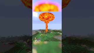 Minecraft Village vs Thermonuclear Missile (HBM Nuclear Tech Mod & Tektopia Mod 1.12.2)