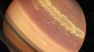 Бесплатный Видео Футаж   Планета Сатурн в Космосе 4К