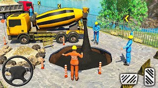 Uphill Road Builder Construction Sim 3D - Jackhammer Machine Drilling Rock - Android Gameplay screenshot 1