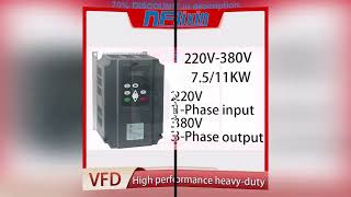 A must-have product! VFD 2.2\/4\/5.5\/7.5\/11\/15\/22\/30kw inverter Boost AC Frequency Inverter 1 phase