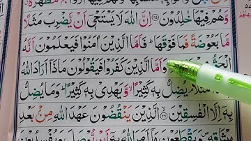 سوره بقره آیات {26-28} سوره بقرة | حافظ محمد عاصم شهزاد