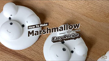 How To Make Cute Marshmallow Bear (Easy Recipe)