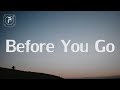 Lewis Capaldi - Before You Go (Lyrics)