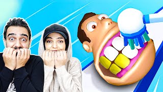 TEETH CLEANING RUN !! 😱 Teeth Run! screenshot 1