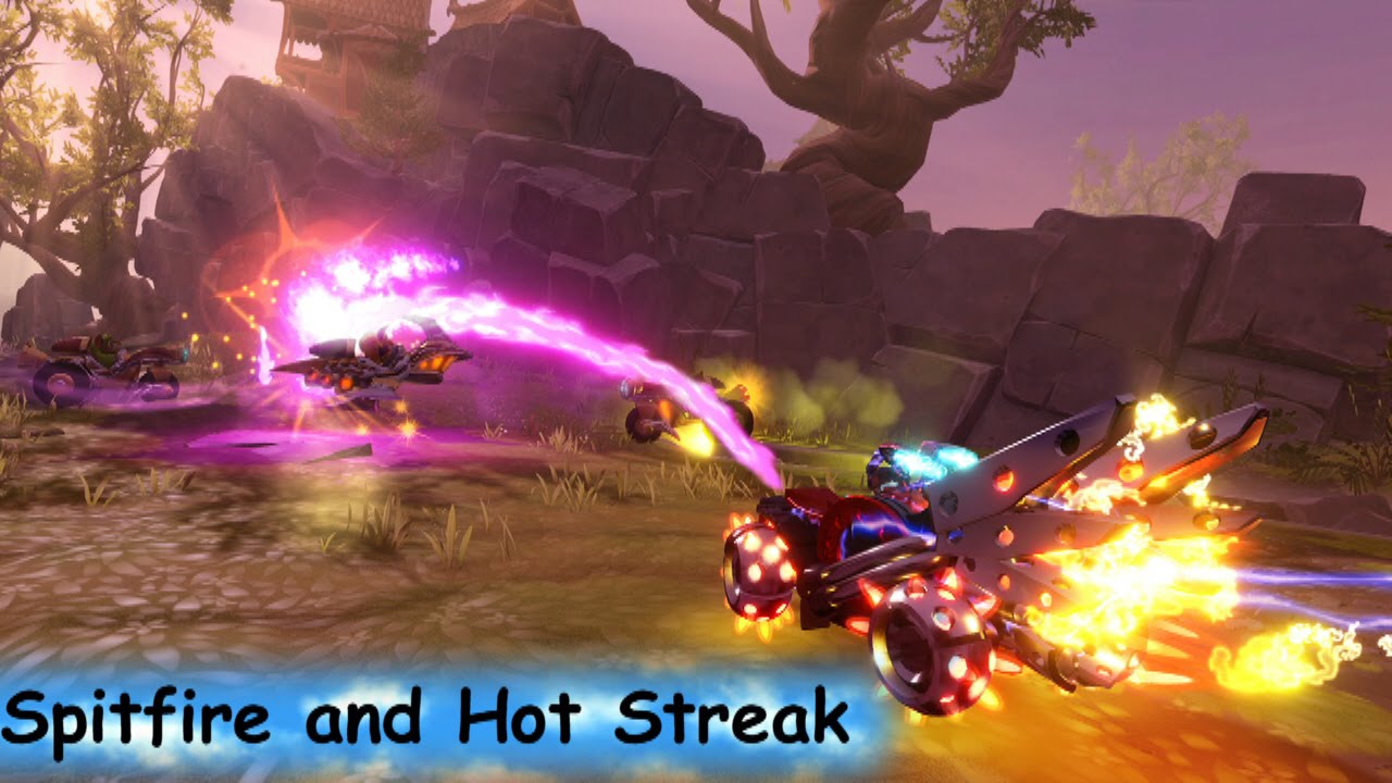 Skylanders SuperChargers Spitfire and Hot Streak Gameplay YouTube