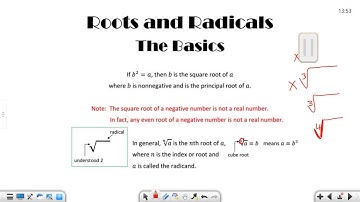 Roots and Radicals The Basics