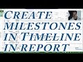 MS Project #5 : Learn To Create/Use Milestones, in Timeline, Reports ● Complete  ●  Creativity