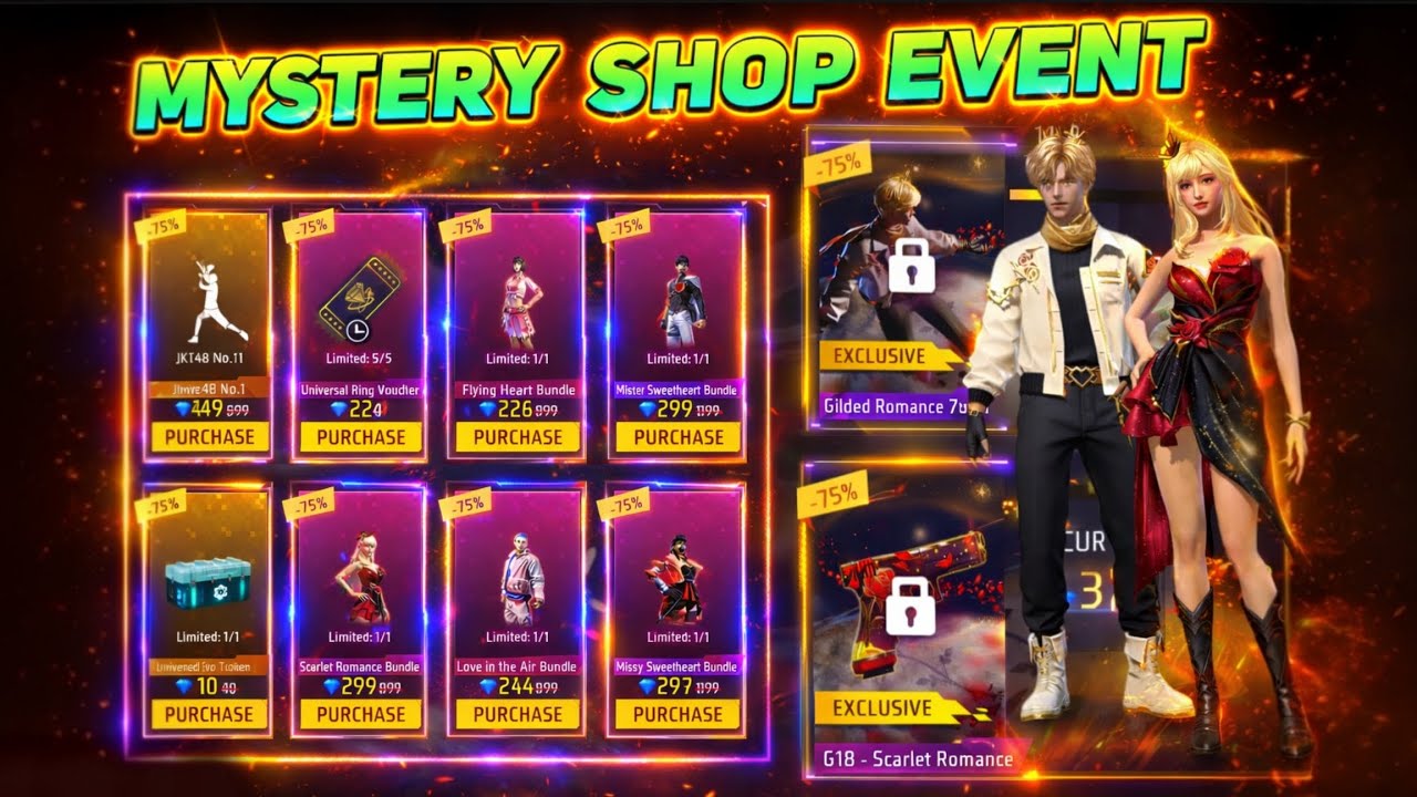 Mystery Shop 90%🔥Discount Event Free Fire, Mystery Shop Free Fire, Mystery Shop Event, FF New Event