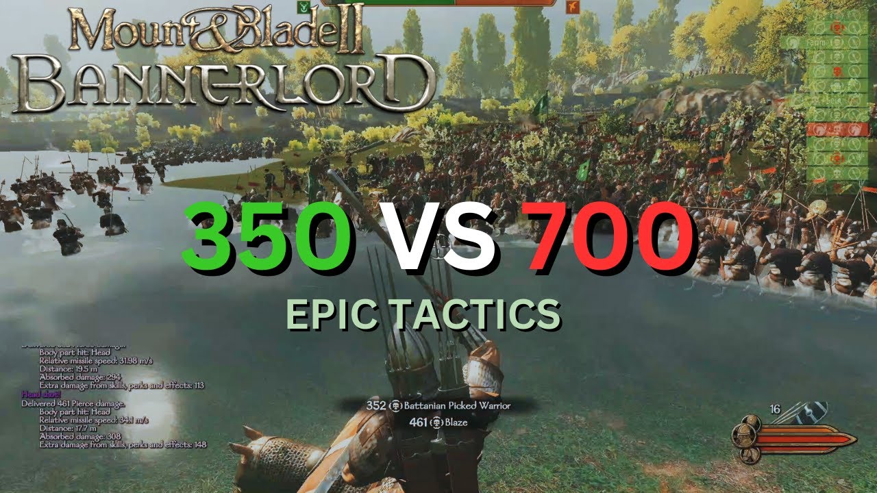 EPIC Bannerlord Battle 350 VS 700 Vlandians!