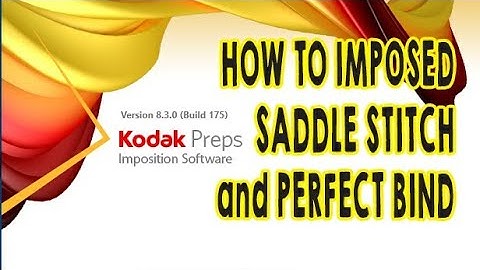 Creating Templates For Saddle Stitch and Perfect Bind in KODAK Preps 8