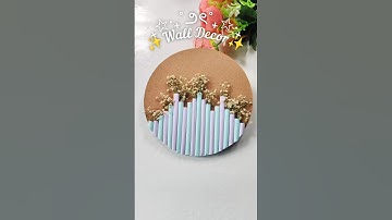 DIY Wall Decor Using Waste Cake Board  #shorts #diy #craft #diycrafts #youtubeshorts