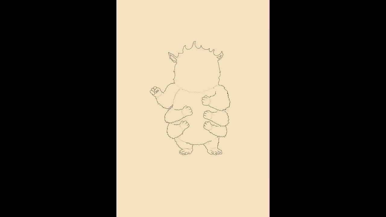 Drawing of a plump Skittermander :)