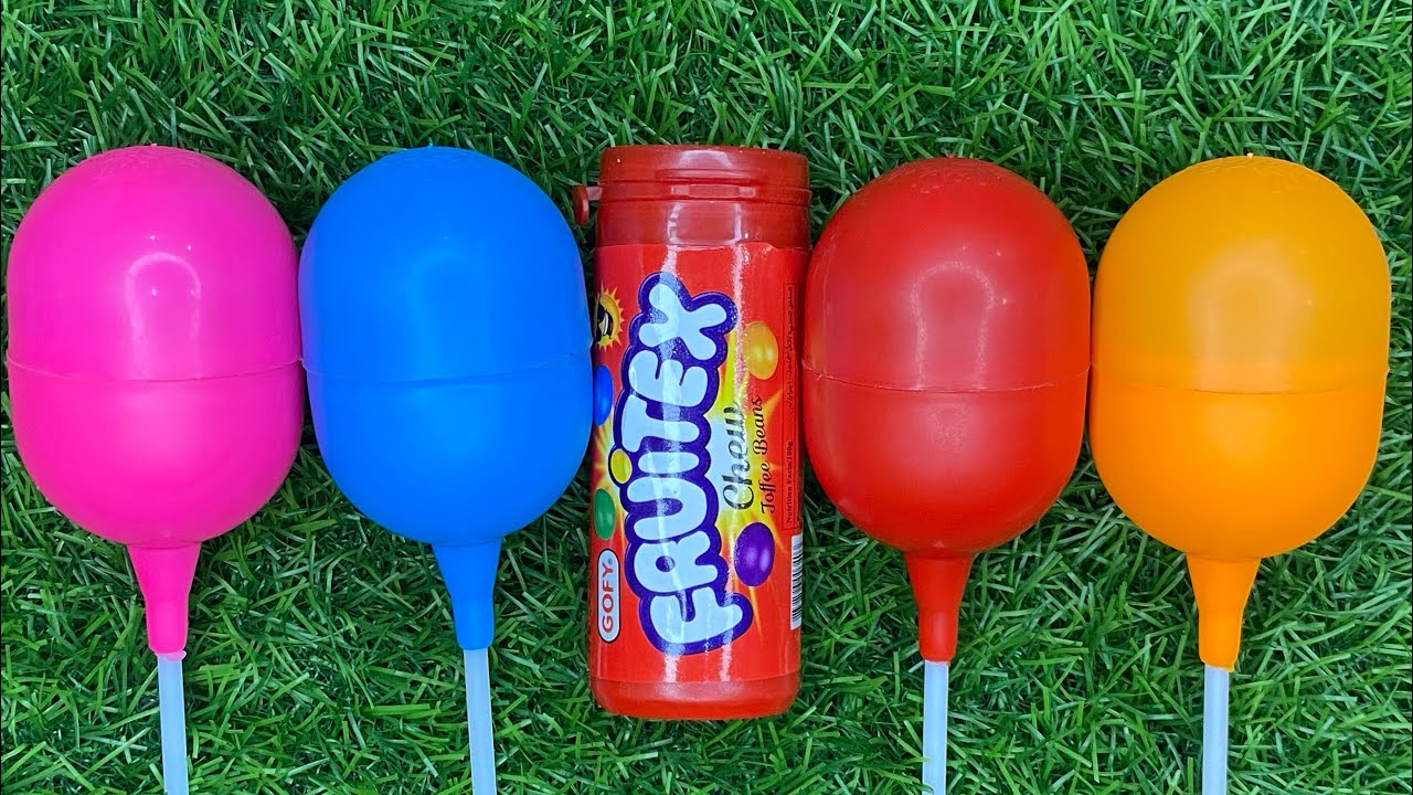 New Glitter Rainbow Lollipop Candy I Cutting | ASMR | Satisfying Video