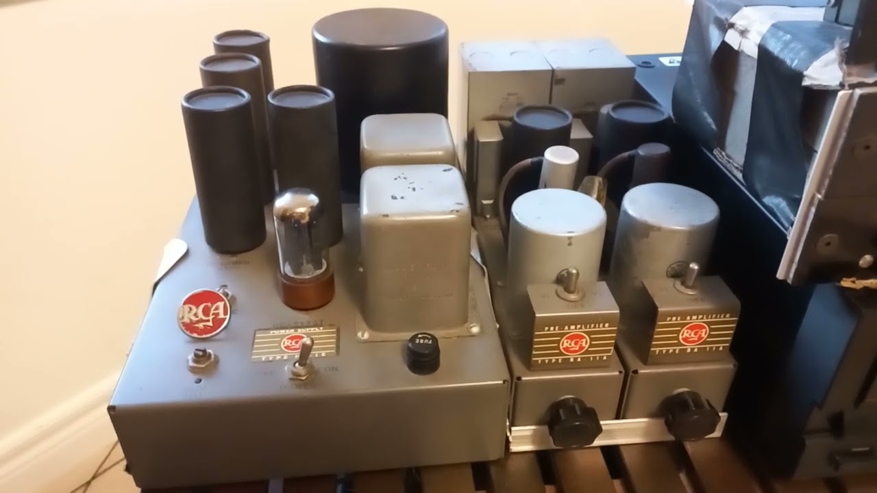 Sound reproduced by RCA BA-11A preamplifier and RCA BA-14A monitor