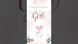 Our Little Miracle is Here! Share the Joy with Our Baby Announcement Video Invite Template.