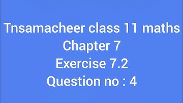 11th maths exercise 7.2 question number 4 in tamil @sspkacademy