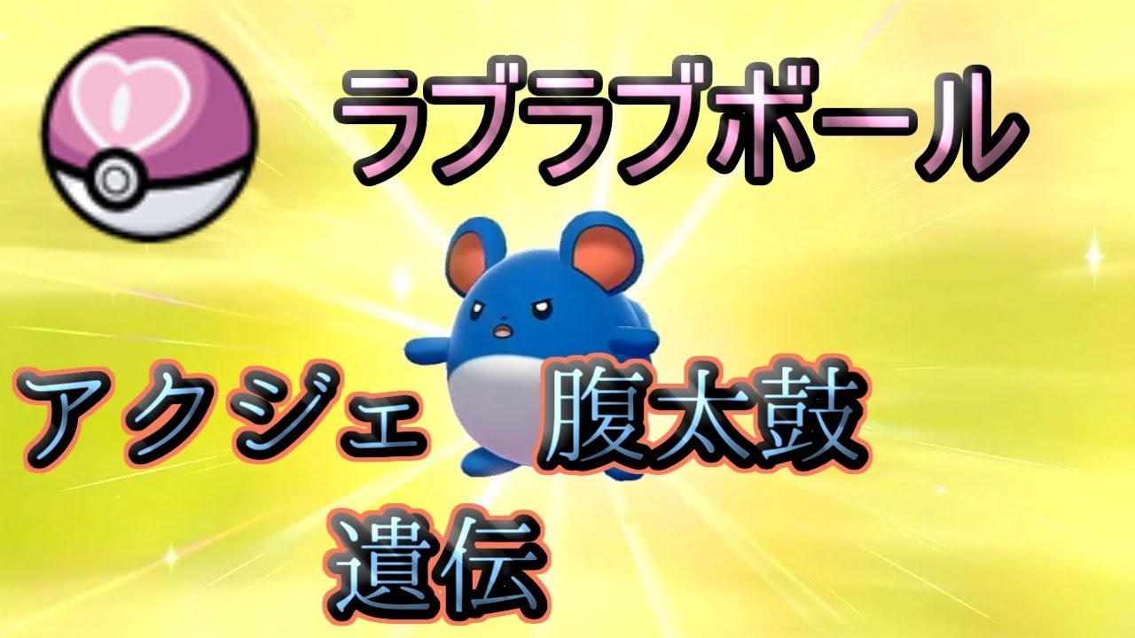 ポケモン剣盾 19時分からラブボ アクジェ 腹太鼓 遺伝マリル交換会 Youtube