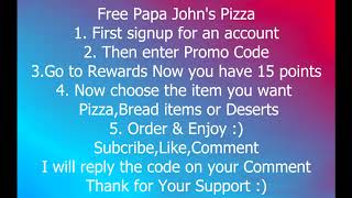Free Pizza Promo Code!!!