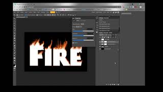 Creating a Fire text effect in Photopea