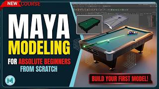 Create Your First 3D Model in Maya with Modeling toolkit! (Step-by-Step Beginner Tutorial)