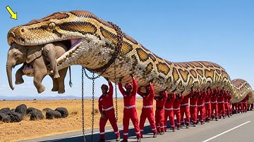 Heroic Rescue Team Saves Autism Elephant from Deadly Giant Python🐘🐍