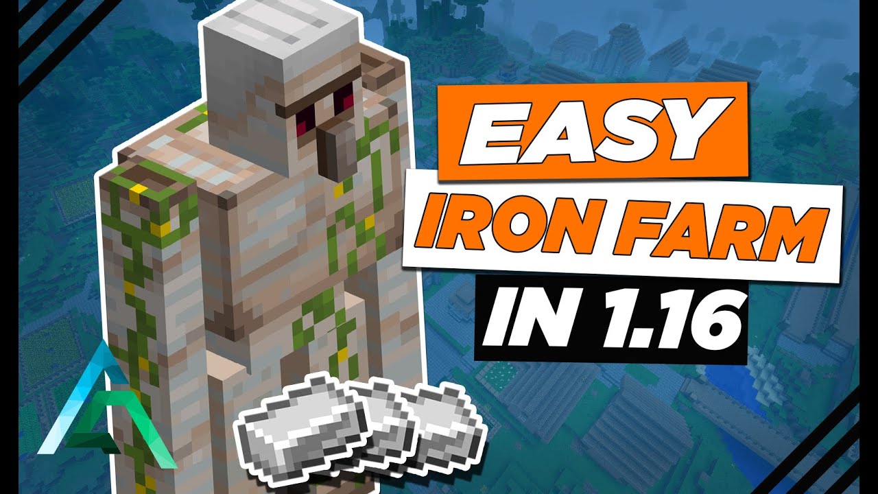 How To Build A Simple Iron Farm In Minecraft 1.16 - YouTube