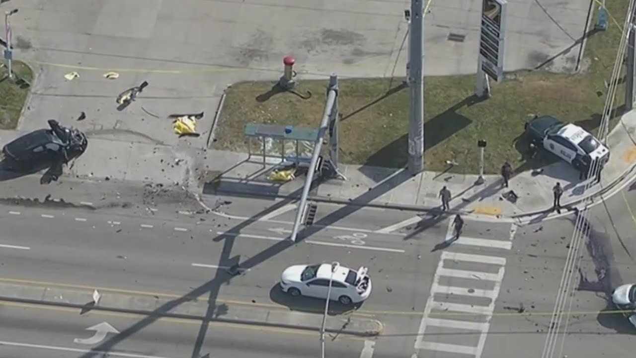 Witness speaks out after a violent crash in northwest Miami-Dade kills 1, injures 8