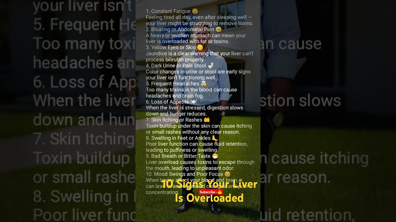 10 Signs Your Liver Is Overloaded 