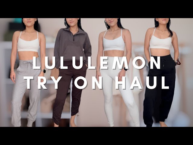 LULULEMON try on haul: joggers, sweatpants, half zips & more