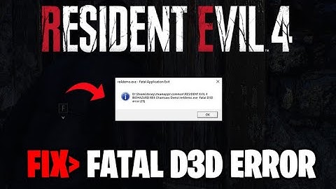 FIX Resident Evil 4 Chainsaw Crashing Fatal D3D Error Fix | FIX RE4 Remake Not Launching