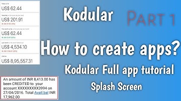 Kodular course part1|Splash screen|Create Earning