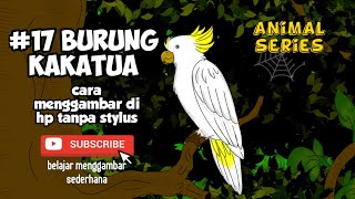 CARA Menggambar BURUNG KAKATUA Mudah Untuk Pemula || Tutorial Ibispaintx