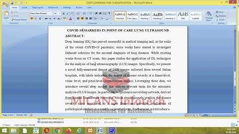 DEEP LEARNING FOR CLASSIFICATION AND LOCALIZATION OF COVID-19 MARKERS-PYTHON PROJECT 2020