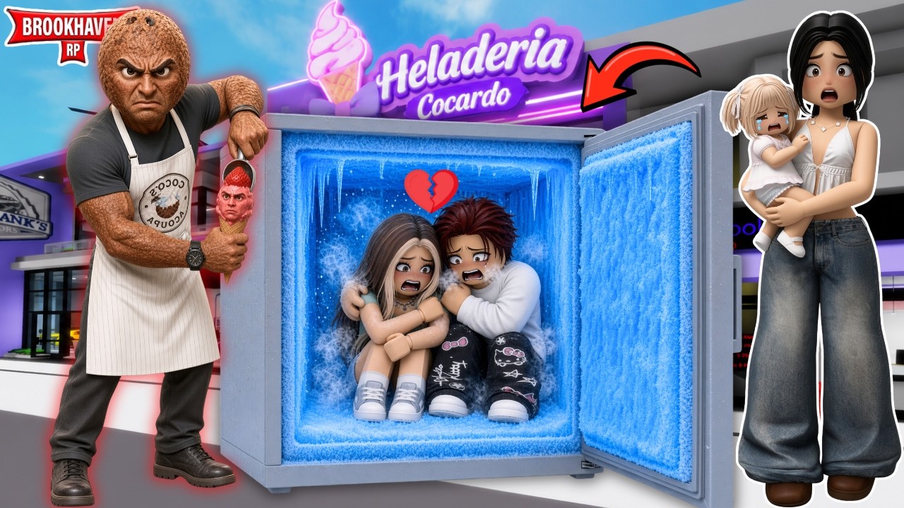 AGATHA TIENE UNA CITA CON SU NOVIO PERO COCARDO LOS ATRAPA Y CONGELA EN BROOKHAVEN ROBLOX #roblox