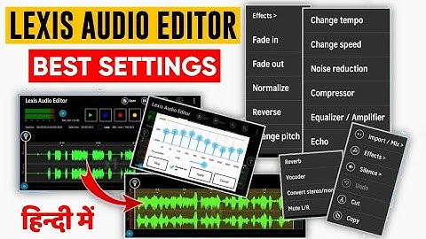 Lexis audio editor ki all setting chalana sikhe ! lexis audio editor noise reduction kaise kare