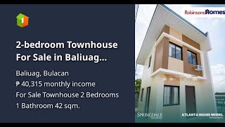 2-bedroom Townhouse For Sale in Baliuag Bulacan