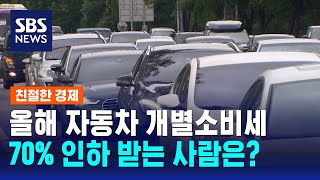 '이럴 경우' 차 바꾸면 개별소비세 70%↓…감면 효과 얼마나? / SBS / 친절한 경제