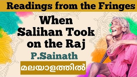 When Salihan took on the Raj By P.Sainath Malayalam Summary