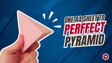 Origami Triangle Pyramid (Tetrahedron) from One A4 Sheet - How to Make Polyhedron Tutorial